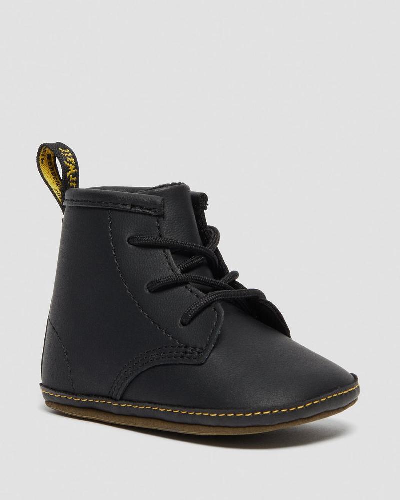 Dr Martens Newborn 1460 Auburn Leren Booties Vrijetijdslaarzen Kinderen Zwart | NL 159PJJ